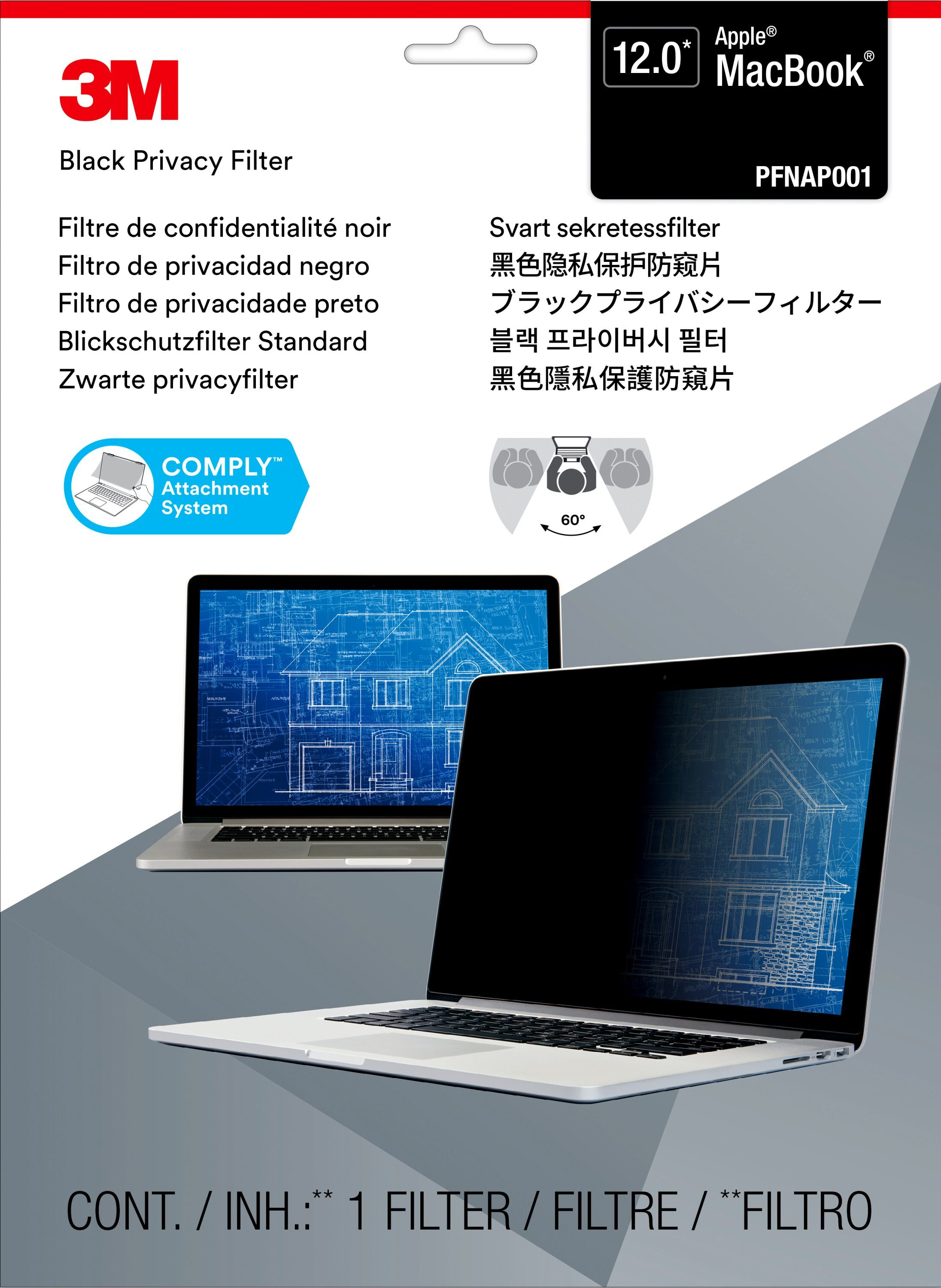 3M Blickschutzfilter für Apple Macbook 12-Zoll 